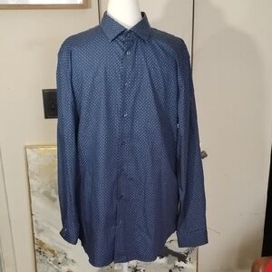14TH & UNION Navy Polka Dot Button Down Shirt